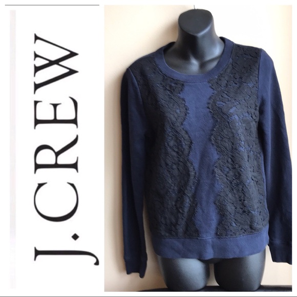J. Crew Sweaters - J Crew sweater with lace accents Sz S